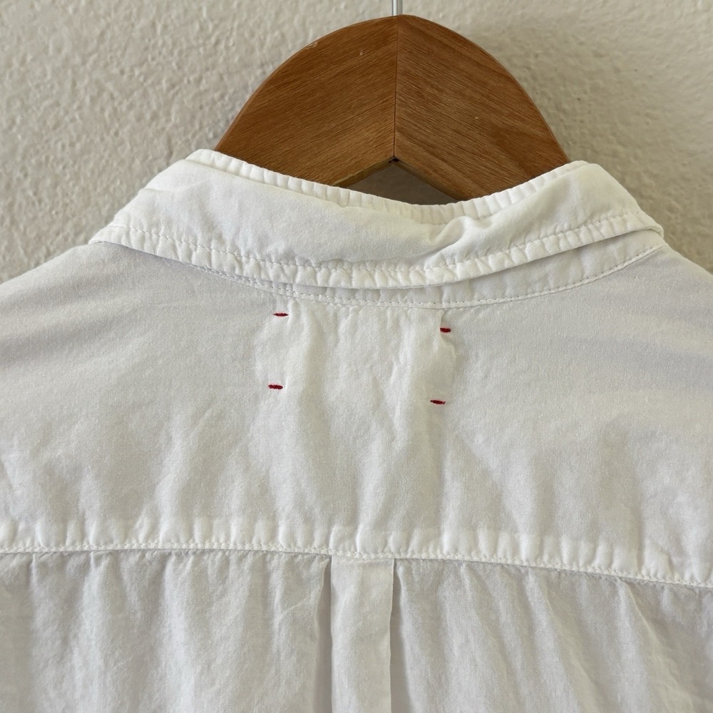 Xirena Beau Cotton Poplin Shirt Womens XS White Oversized Boyfriend Classic - Picture 8 of 14